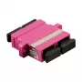LogiLink SC dupleks OM4 multimoodne fiiberoptiline adapter äärikuga, violetne