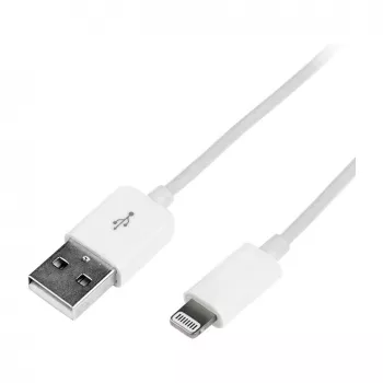 Logilink UA0199 Lightning-kaabel, MFi-sertifitseeritud, USB-A Lightning 8-pin, valge, 1m (kiirlaadimine ja sünkroniseerimine)
