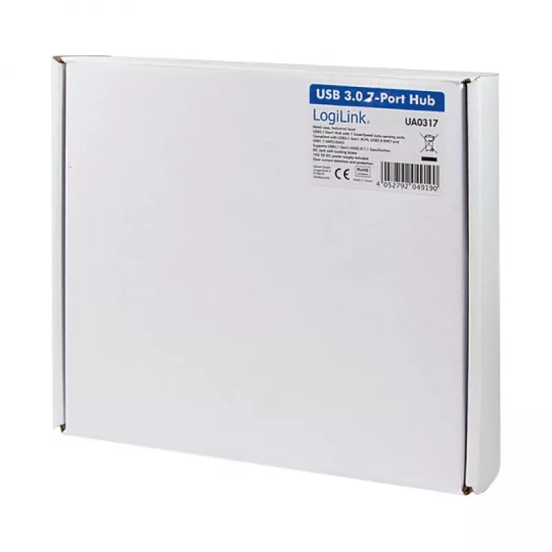 LOGILINK UA0317 USB 3.0 jaotur, 7-pordiline, metallkorpus, tööstuslik tase