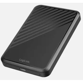 LogiLink UA0458 väline 2,5-tolline SATA HDD/SSD-korpus, USB 3.2 Gen 1 (5 Gbps), ilma kruvideta, must