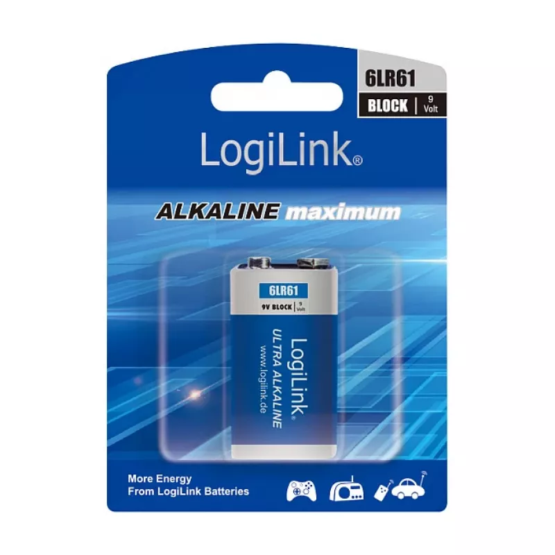 LogiLink Ultra Power leelispatarei 9V, 1-pakk blisterpakendis