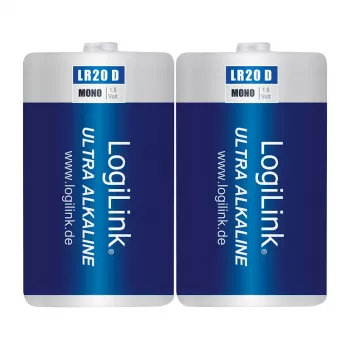 LogiLink Ultra Power leelispatarei D LR20 2-pack blister