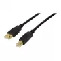 LogiLink USB 2.0 aktiivne pikenduskaabel, USB-A isane USB-B isasele, 20 m, signaalivõimendiga, must
