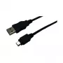 LogiLink USB 2.0 kaabel, USB-A isane Mini-USB isane, must, 3 m