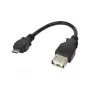 LogiLink AU0030 USB 2.0 OTG adapterkaabel, Micro-USB B isane USB A emane, 480 Mbps, 0,1 m, must