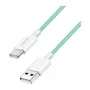 LogiLink USB 2.0 Type-C kaabel, A/M kuni C/M, 480 Mbps, 60W, nailon, roheline, 0,5 m