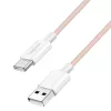 LogiLink CU0324 USB 2.0 Type-C kaabel, A/M kuni C/M, 480 Mbps, 60W, nailon, roosa, 1 m