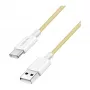LogiLink USB 2.0 Type-C kaabel, A/M kuni C/M, 480 Mbps, 60W, nailon, kollane, 0,5 m