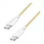 LogiLink USB 2.0 Type-C kaabel, C/M kuni C/M, 480 Mbps, 60W, nailon, kollane, 0,5 m