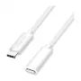LOGILINK USB 2.0 Type-C pikenduskaabel – USB-C isane kuni emane, 480 Mbps, 100W Power Delivery, valge, 1m