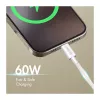 LogiLink USB 2.0 Type-C to Type-C kaabel, 1m, 60W Power Delivery, nailonist punutud, roosa