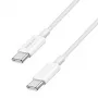 LogiLink USB 2.0 USB-C to USB-C kaabel, nailonpunutisega, 60W, valge, 1m