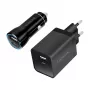 Logilink USB-A/C laadimiskomplekt, 15 W, 1x USB-A, 1x USB-C, must