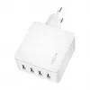 Logilink USB-A laadija, 24 W, 4 pordiga, 4x USB-A, valge