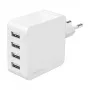Logilink USB-A laadija, 24 W, 4 pordiga, 4x USB-A, valge