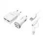 Logilink USB-A laadimiskomplekt, 10.5 W / 10 W, 2 pordiga, 2x USB-A, valge
