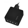 LogiLink USB-A seinelaadija, 24W, 4 pordiga, 4x USB-A, must