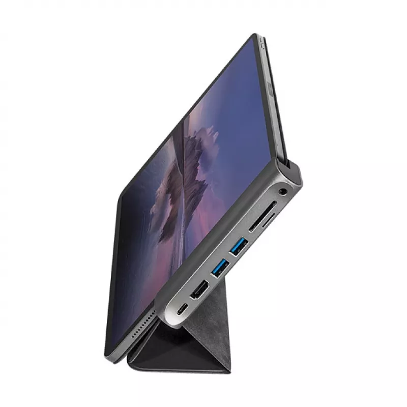LOGILINK USB-C dokkimisjaam, 7 porti, USB 3.2 Gen1, 100W PD, 4K HDMI, iPadile, alumiinium (UA0385)