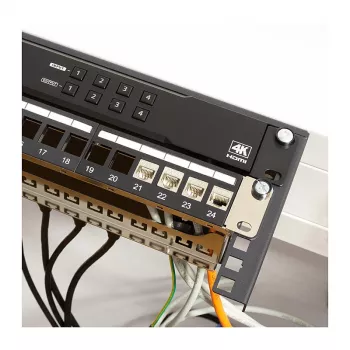 Logilink WB0011 19-tolline 1U riiul laua alla või seinale kinnitamiseks, must