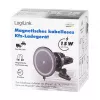 LogiLink juhtmevaba autolaadija koos telefoni hoidikuga 15W, ümmargune, Qi, automaatne kinnitus, õhutusava ja iminapp, must