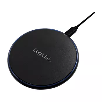 LogiLink juhtmevaba laual kiirlaadija 10 W Qi laadimisalus, must