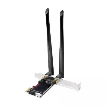 LogiLink WL0248 PCI-Express Wi-Fi 6E AX5400 kolmeribaline kaart Bluetooth 5.2-ga, 2.4/5/6 GHz, 2x eemaldatavad 5 dBi antennid, Intel AX210, WPA3, Windows 10/11 ja Linux