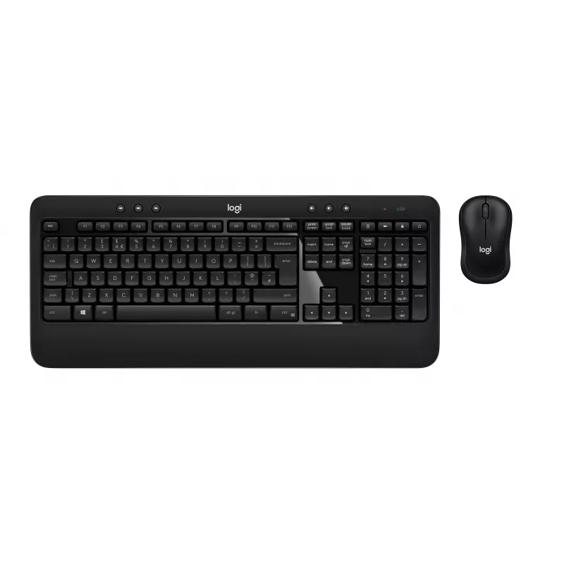 Logitech Advanced Combo juhtmevaba klaviatuuri ja hiire komplekt - must