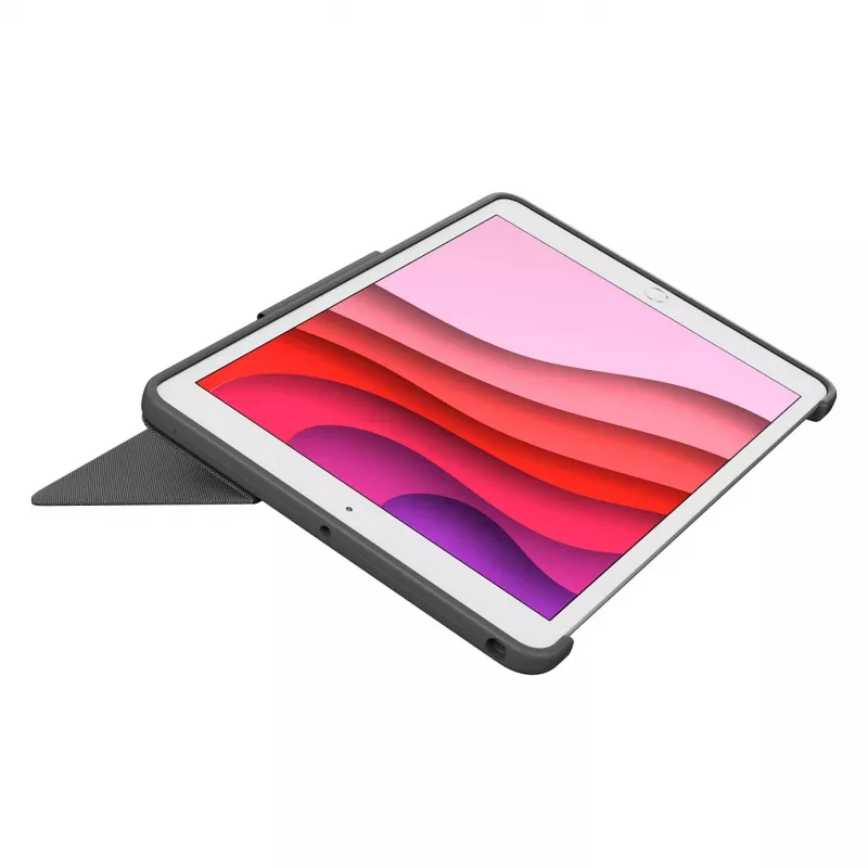 Logitech Combo Touch klaviatuur ja kaanekott puuteplaadiga Apple 10,2-tollisele iPadile (7., 8., 9. põlvkond) - grafiit - UK paigutus