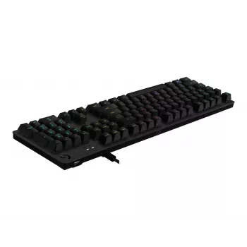 Logitech G512 Carbon mehaaniline mänguklaviatuur - GX Brown taktiilne, LIGHTSYNC RGB, USB läbipääs, lennukikvaliteediga alumiinium, täissuuruses