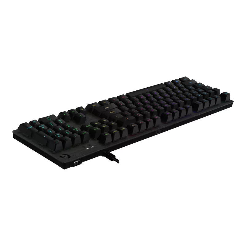 Logitech G512 Carbon mehaaniline mänguklaviatuur - GX Brown taktiilne, LIGHTSYNC RGB, USB läbipääs, lennukikvaliteediga alumiinium, täissuuruses