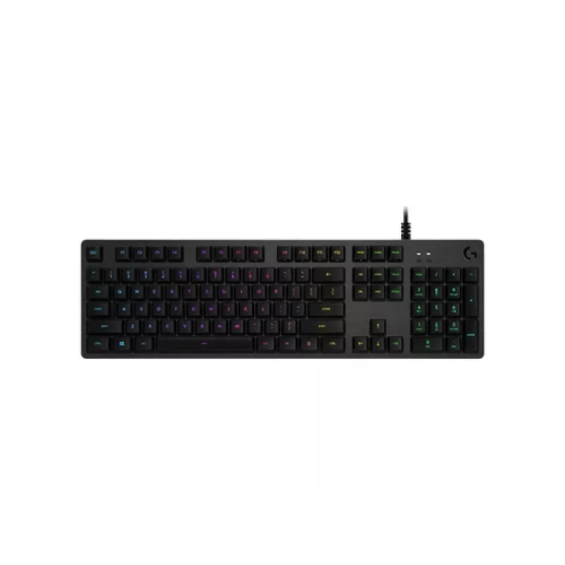 Logitech G512 Carbon mehaaniline mänguklaviatuur - GX Brown taktiilne, LIGHTSYNC RGB, USB läbipääs, lennukikvaliteediga alumiinium, täissuuruses