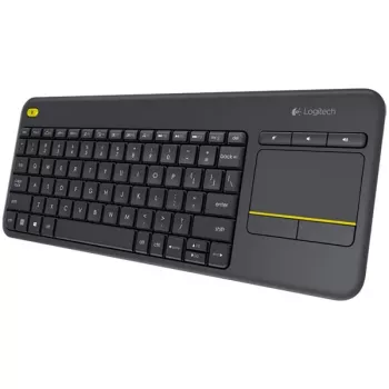 Logitech K400 Plus juhtmevaba puuteplaatidega klaviatuur - must
