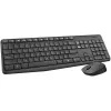 Logitech MK235 juhtmevaba klaviatuuri ja hiire komplekt, 2,4 GHz RF, QWERTZ paigutus, must, USB-vastuvõtja – 920-008031