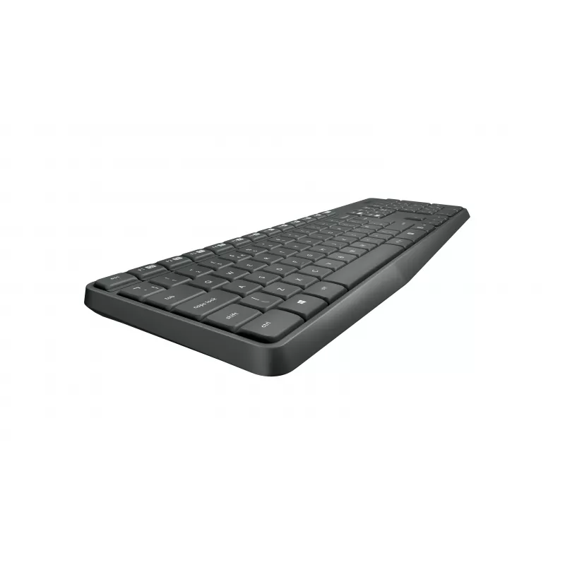 Logitech MK235 juhtmevaba klaviatuuri ja hiire komplekt, 2,4 GHz RF, QWERTZ paigutus, must, USB-vastuvõtja – 920-008031