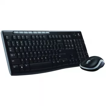 Logitech MK270 juhtmevaba komplekt – täissuuruses RF 2,4 GHz klaviatuur ja hiir (must)