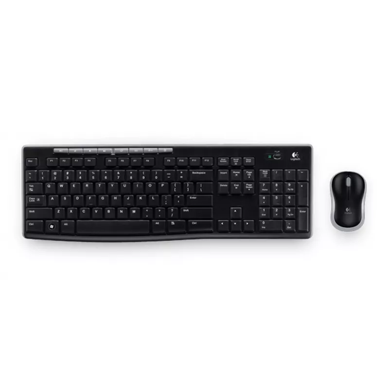 Logitech MK270 juhtmevaba komplekt – täissuuruses RF 2,4 GHz klaviatuur ja hiir (must)