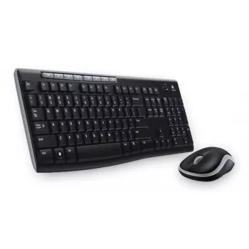 Logitech MK270 juhtmevaba komplekt – täissuuruses RF 2,4 GHz klaviatuur ja hiir (must)
