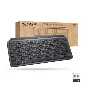 Logitech MX Keys Mini for Business - traadita kompaktne taustvalgustusega klaviatuur, grafiit, US Intl