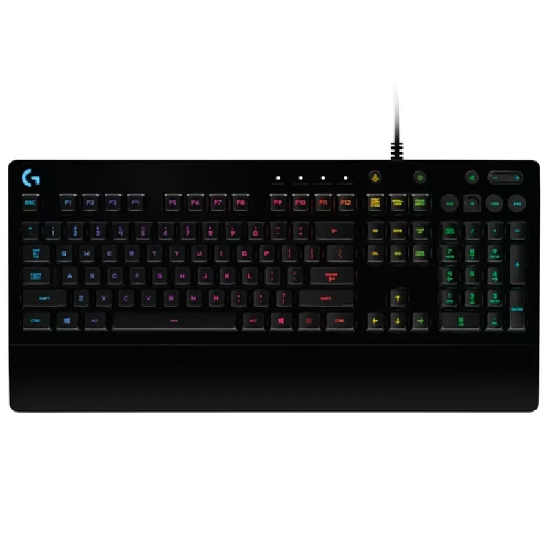 Logitech Prodigy G213 Prodigy mänguklaviatuur - taustvalgustusega RGB, QWERTY US English, pritsmekindel, integreeritud käetugi