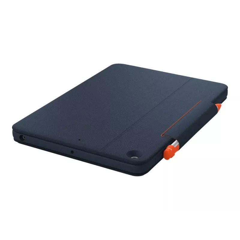 Logitech Rugged Combo 3 Touch for Education - klaviatuur ja kaustakohver - puuteplaadiga - Apple Smart Connector - AZERTY - prantsuse - Classic Blue - haridusasutustele - Apple 10,2-tollisele iPadile