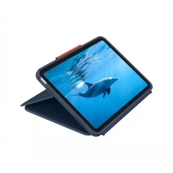 Logitech Rugged Combo 4 klaviatuurikorpus puuteplaadiga iPad 10. põlvkonnale, Apple Smart Connector, Classic Blue