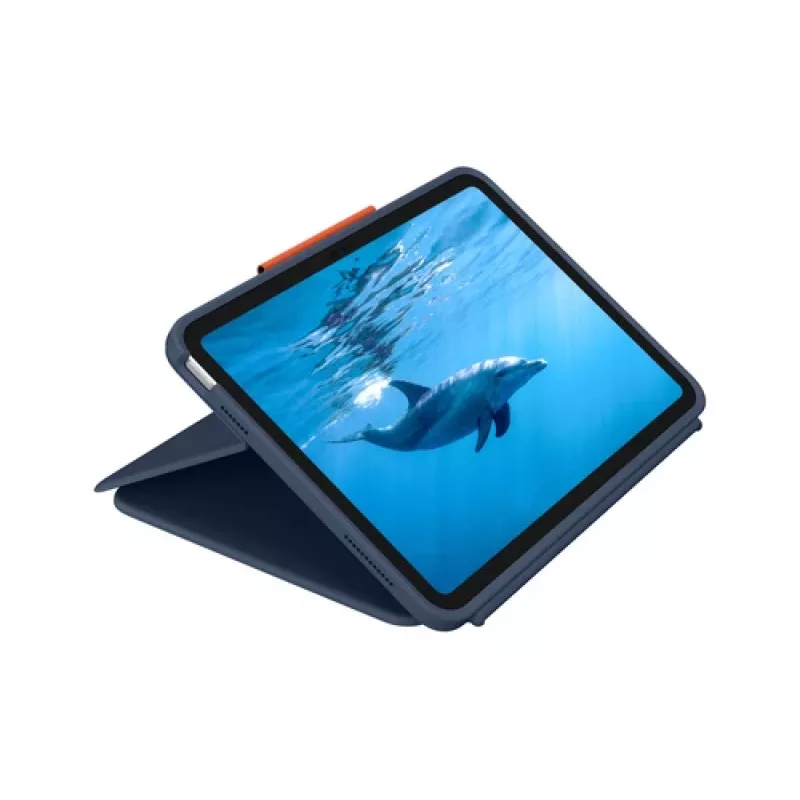 Logitech Rugged Combo 4 klaviatuurikorpus puuteplaadiga iPad 10. põlvkonnale, Apple Smart Connector, Classic Blue