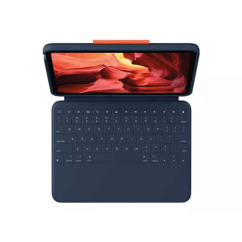 Logitech Rugged Combo 4 klaviatuurikorpus puuteplaadiga iPad 10. põlvkonnale, Apple Smart Connector, Classic Blue
