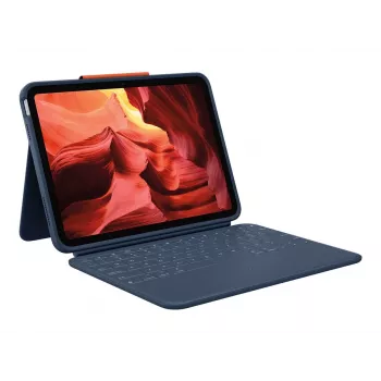 Logitech Rugged Combo 4 klaviatuurikorpus puuteplaadiga iPad 10. põlvkonnale, Apple Smart Connector, Classic Blue