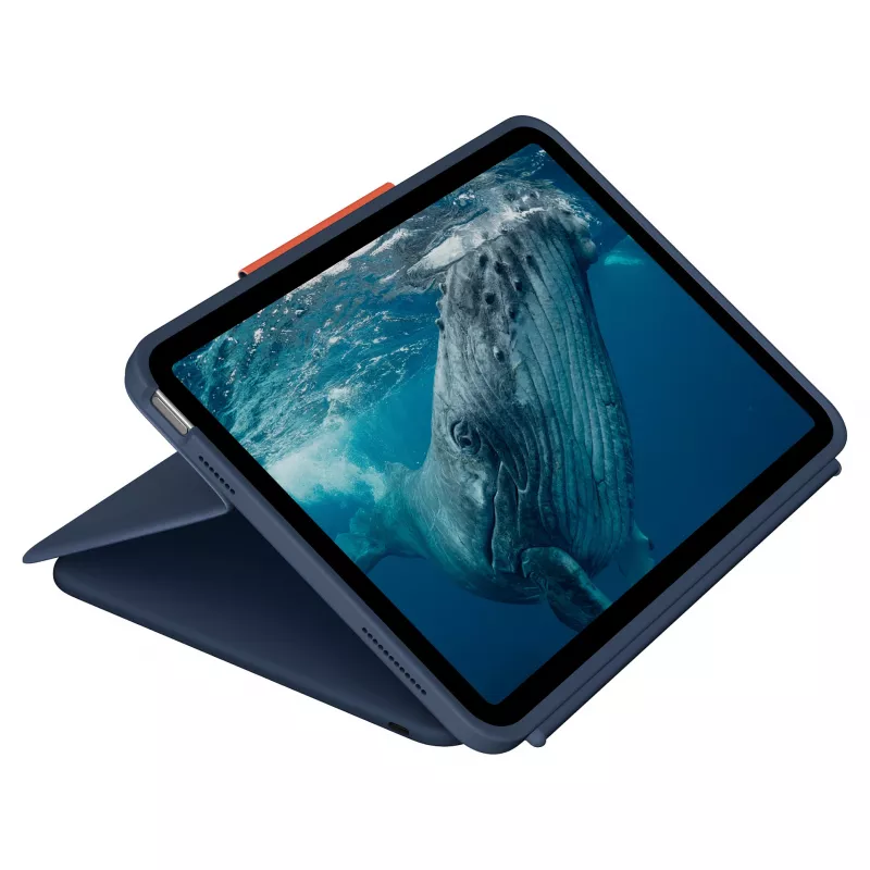 Logitech Rugged Combo 4c Touch Classic Blue (CH) klaviatuurikate puuteplaadiga iPad 7/8/9 jaoks