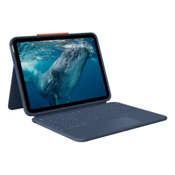 Logitech Rugged Combo 4c Touch Classic Blue iPad klaviatuurikorpus puuteplaadiga