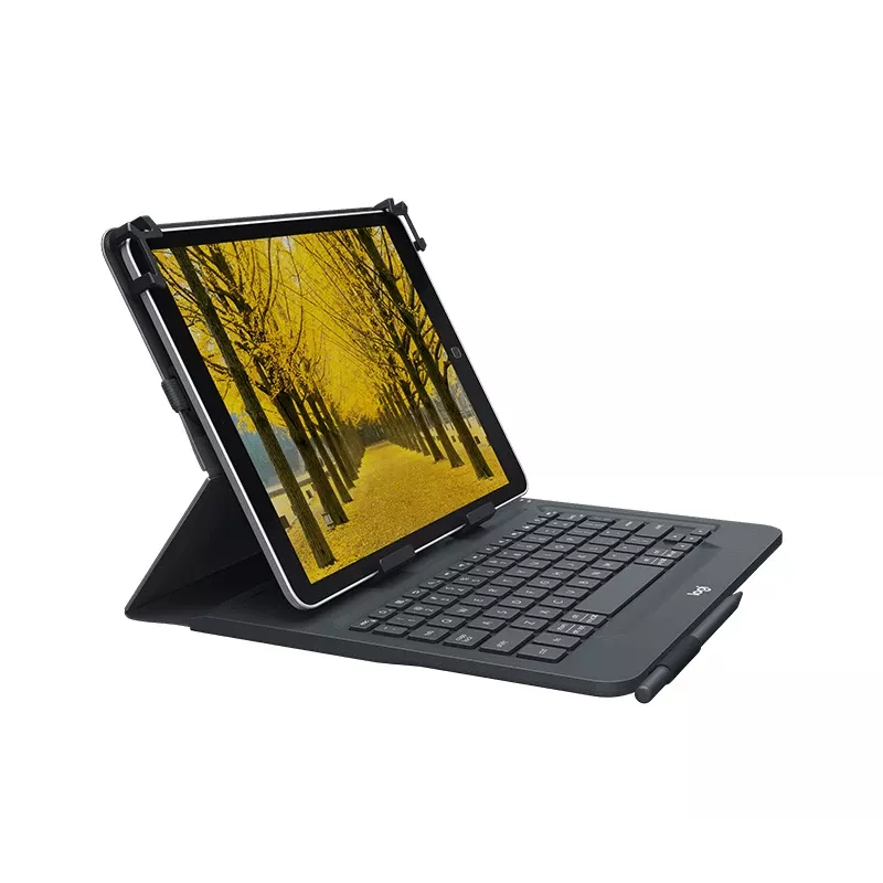 Logitech universaalne klaviatuur ja folio-ümbris 9-10 tollistele tahvelarvutitele, Bluetooth 3.0, QWERTZ Šveitsi-saksa paigutus, grafiit