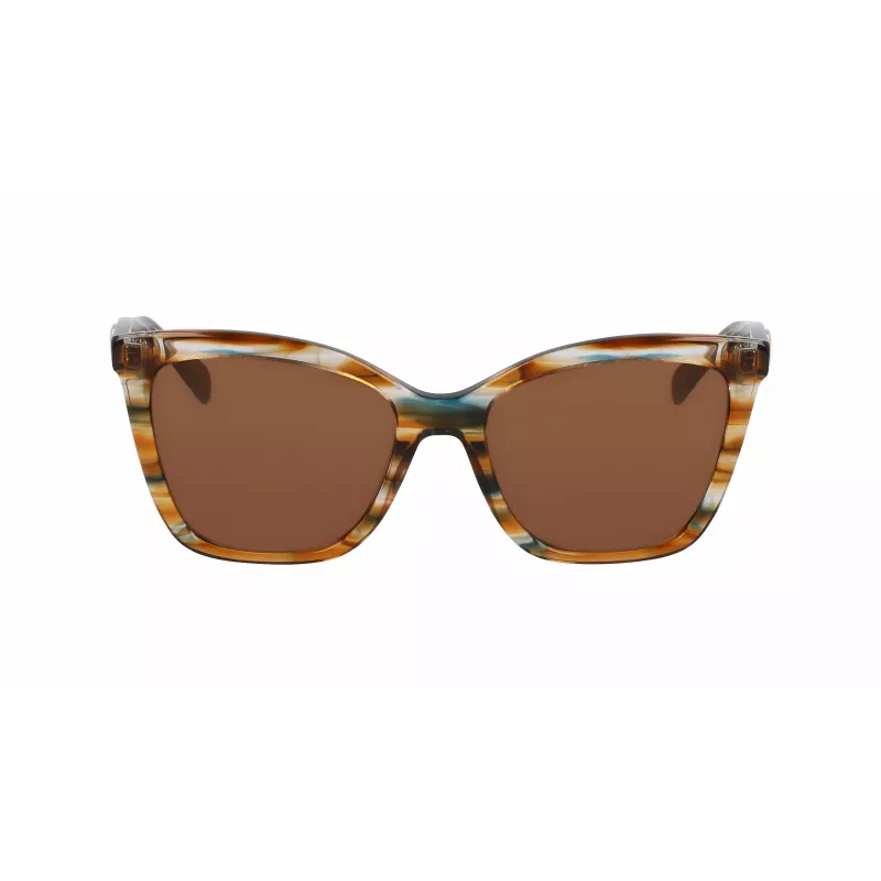 LONGCHAMP LO742S-N-211 Naiste ruudukujulised atsetaatpäikeseprillid Havana pruun gradient 54mm