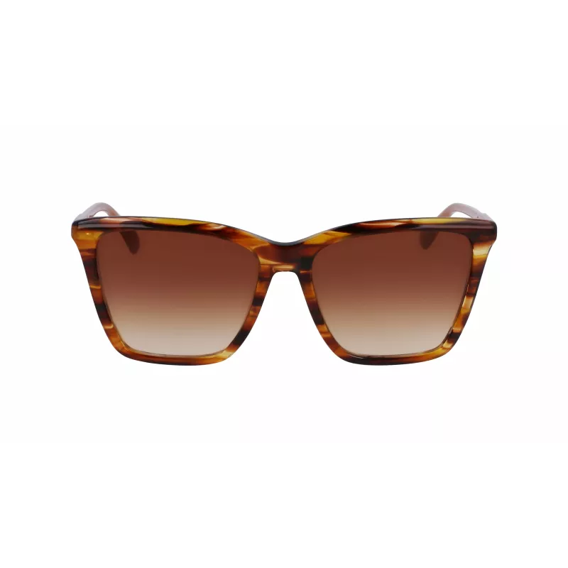 LONGCHAMP Naiste Päikeseprillid LO719S-238 Havana Atsetaat Ruudukujuline Raam Pruuni Gradientklaasiga 56mm