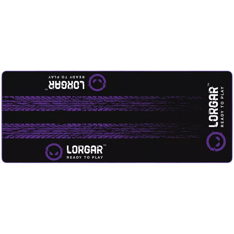 LORGAR RX1FM Sim Racing põrandamatt Advanced, õmmeldud servaga, 1700x700x3 mm, must/lilla